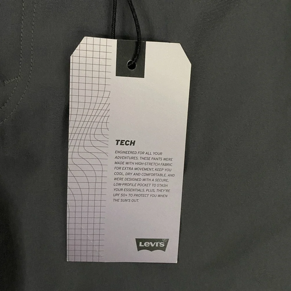 Levis 511 Slim Tech Pants Mens 31x30 Gray High Stretch 5-Pocket Chino NWT